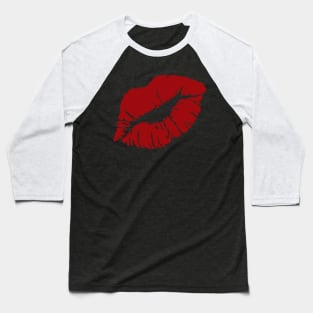 KISSING LIPS-DARK RED Baseball T-Shirt